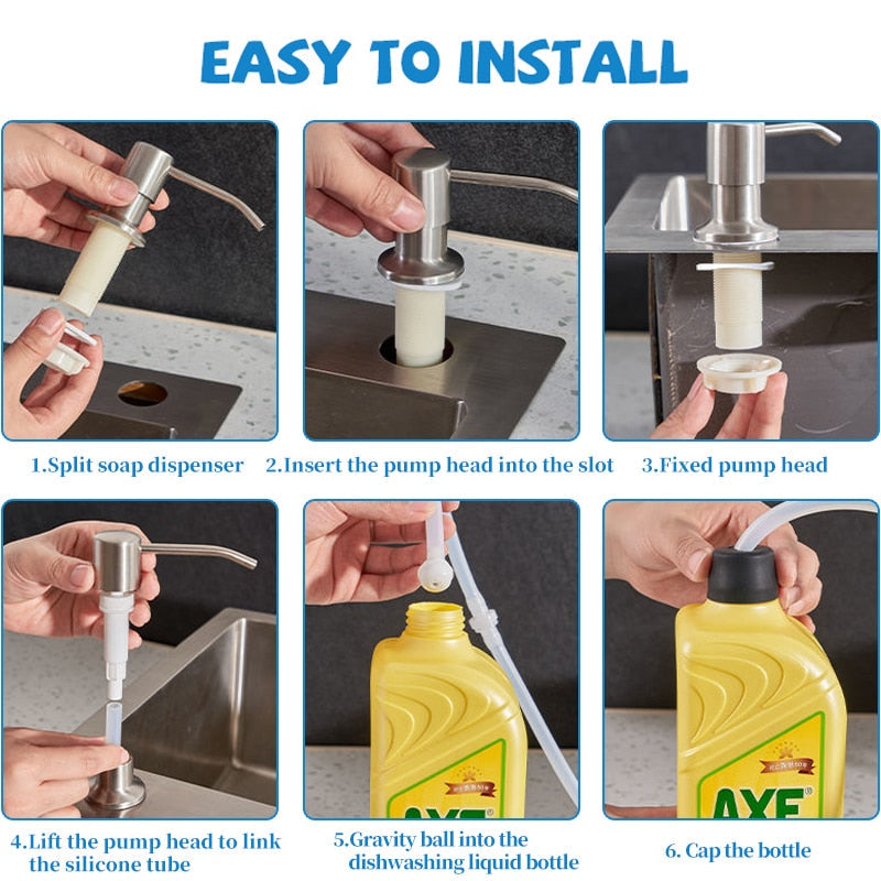BowLift | Kitchen Sink Built-in Liquid Soap Dispenser Kit