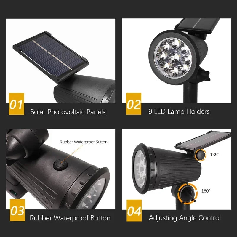 Solar LED Garden Spotlight Outdoor | Bowlift