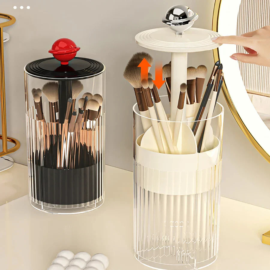 Auto Lift & Luxe Makeup Brush Organizer | Bowlift