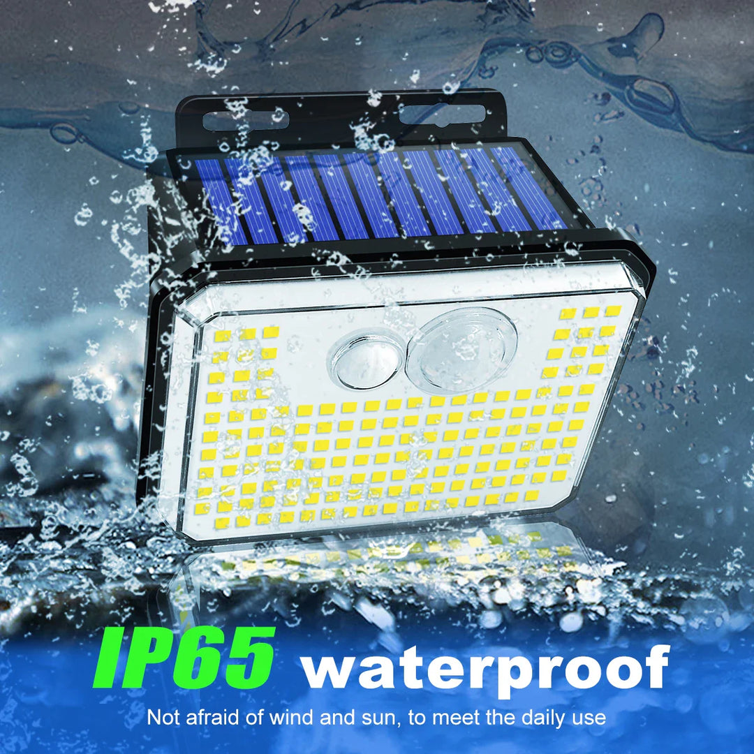 BowLift | Solentra Solar Wall Light Outdoor with Motion Sensor | 148 LEDs | IP65 Waterproof | 3 Modes | Super Bright & Wireless