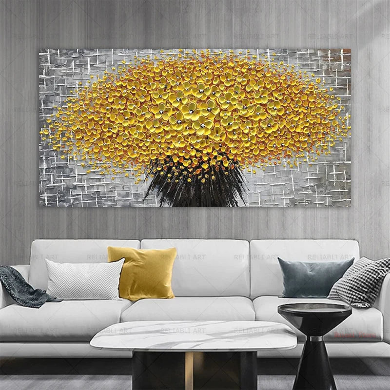 Modern Abstract Flower Tree Wall Art Fine Art Canvas Prints Large Sizes Pictures For Living Room Bedroom Home Office Art Decor | Bowlift