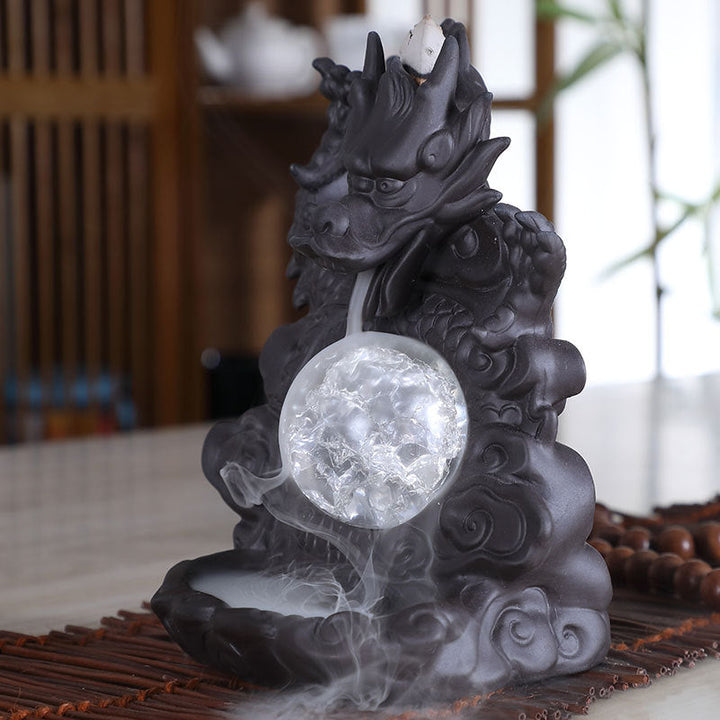 Mystic Dragon Lucky Clay Waterfall Burner | Bowlift