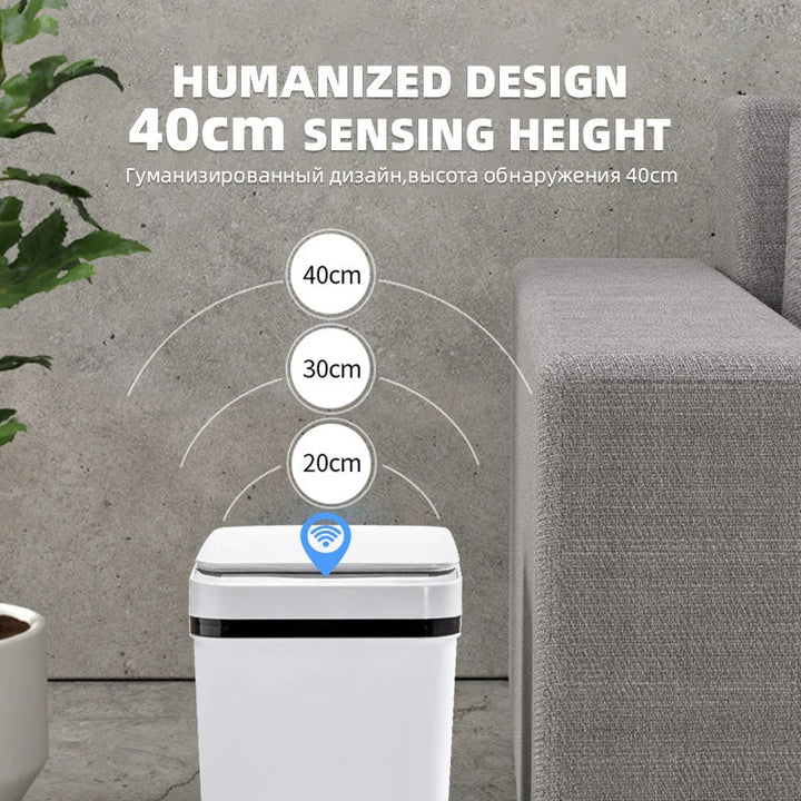 Waterproof Smart Wave Sensor Automatic Trash Can | Bowlift