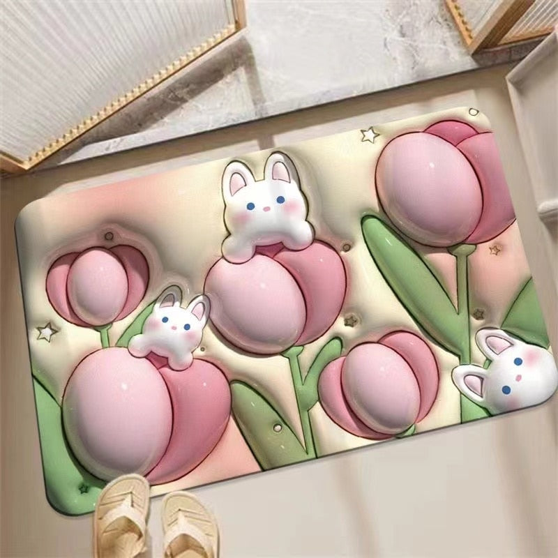 BowLift | Non-Slip Cartoon Colorful Fun Quick Water Absorbent Mat