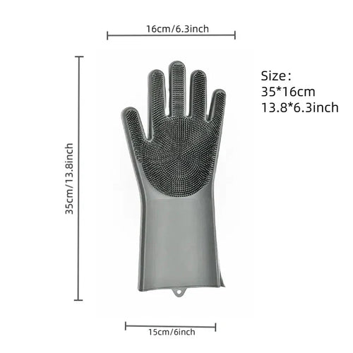 BowLift | FELISPA SoftTouch Silicone Bath Glove for Cats | Soft Coat Care & Massage | Shampoo Brush for Pets | 35×16 cm