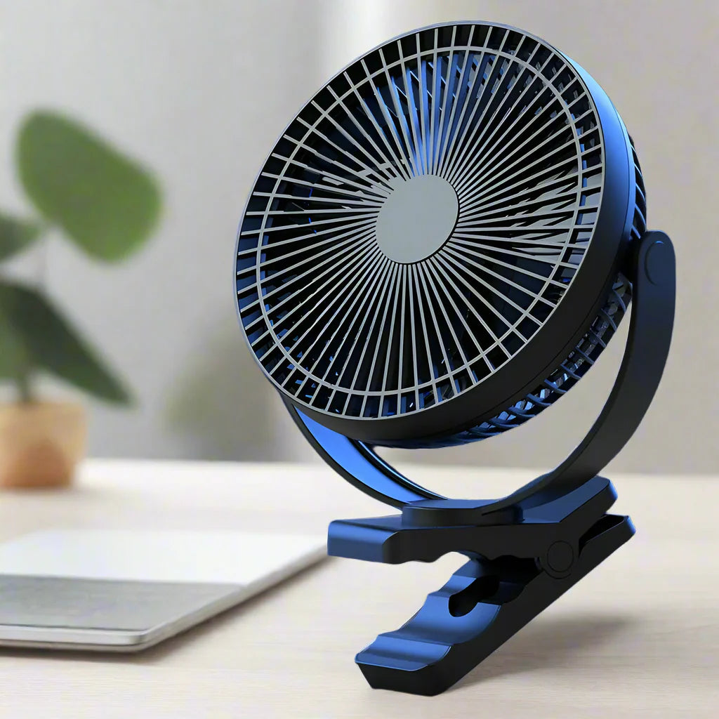 BowLift | Portable USB Rechargeable Fan with 10000mAh Battery & Clip – Zephyr