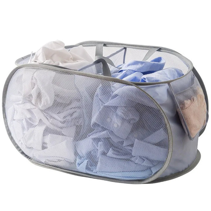 BowLift | Laundry Basket Faltix | Pop-Up Design | With Side Pocket & Reinforced Frame | Single or with Double Separation