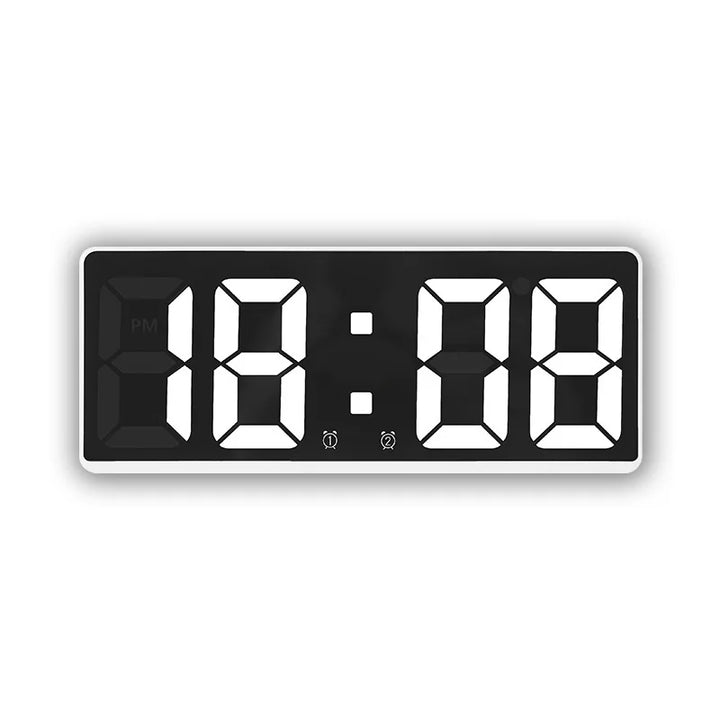 Modern Electronic Mirror Alarm Clock with LED Display, Alarm Function and Temperature Display – Stylish Digital Clock for Bedroom and Office | Bowlift