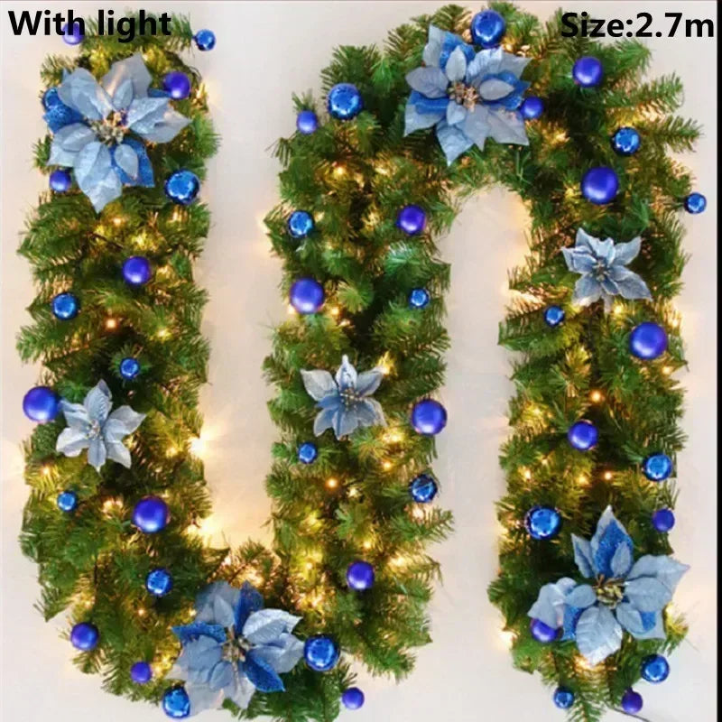 BowLift | LED Christmas Rattan Garland for Stairs and Fireplace