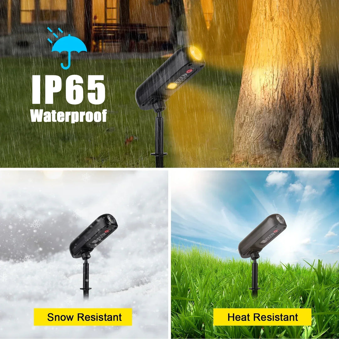 BowLift | Luminoa SolarGlow Solar Garden Spotlight LED | Color Change & Warm White | Waterproof | For Garden, Terrace & Landscape | 6–8 Hours Light Duration