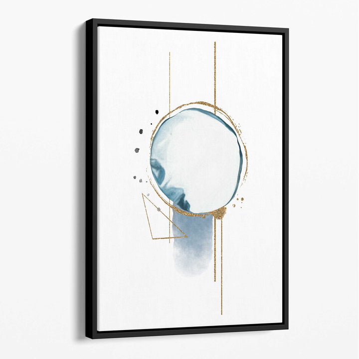 Abstract Shapes Canvas Wall Art in Blue Shades No. 2 | Bowlift