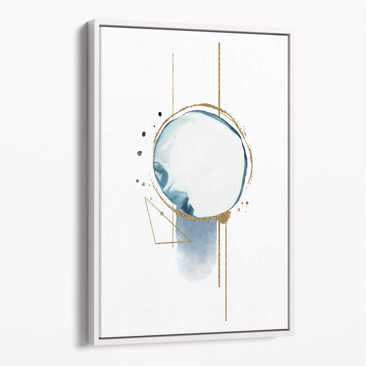 Abstract Shapes Canvas Wall Art in Blue Shades No. 2 | Bowlift