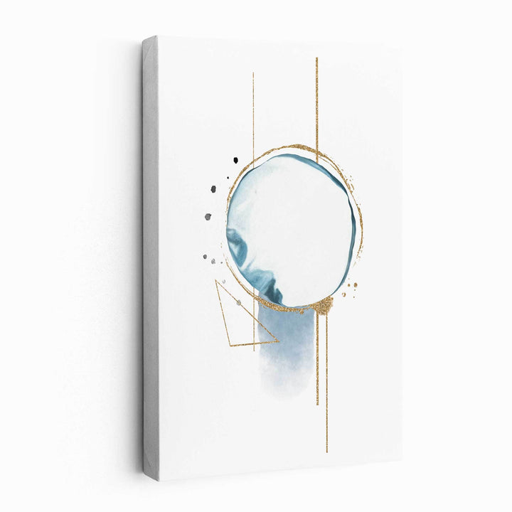 Abstract Shapes Canvas Wall Art in Blue Shades No. 2 | Bowlift