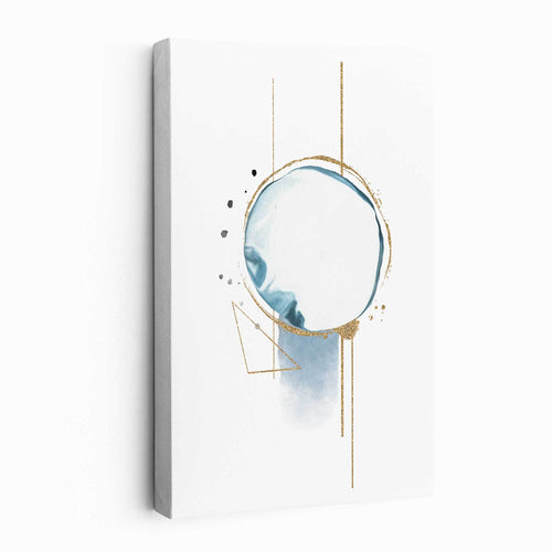 Abstract Shapes Canvas Wall Art in Blue Shades No. 2 | Bowlift