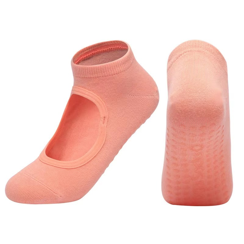 BowLift | Non Slip Backless Yoga Socks with Breathable Cotton Grip