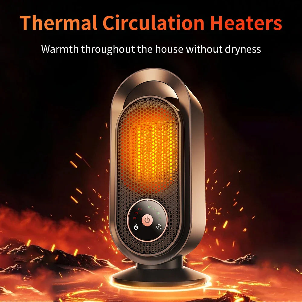 BowLift | 1000W Portable Mini Fan Heater for Desk Bedroom and Office