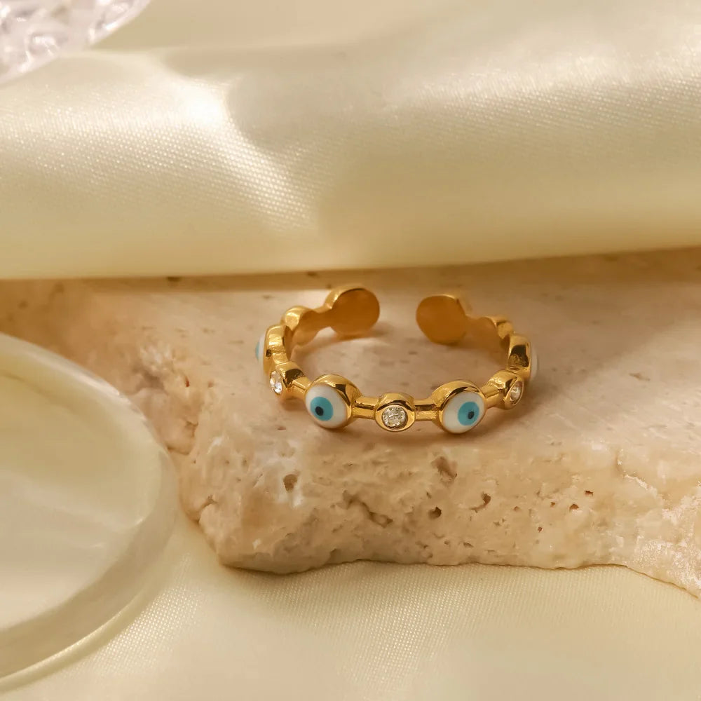 BowLift | Adjustable Dainty Evil Eye Diamond Ring