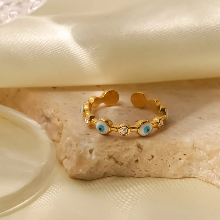 BowLift | Adjustable Dainty Evil Eye Diamond Ring