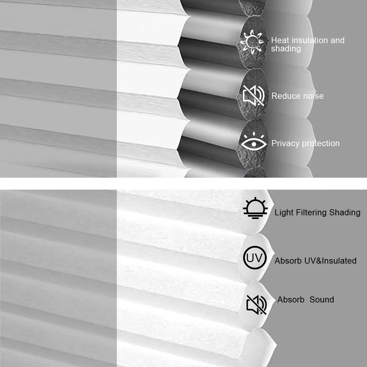BowLift | Blackout No-Drill Cordless Honeycomb Blinds
