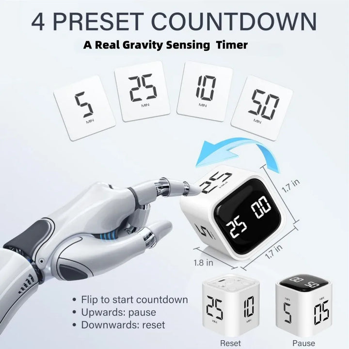 BowLift | Mini Cube Flip Digital Timer