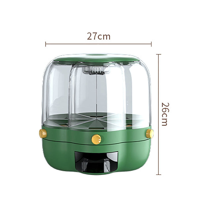 BowLift | 6-Grid Rotating Grain Storage Dispenser