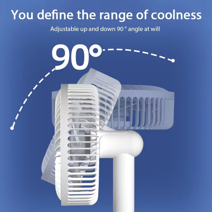 USB Desktop Oscillating Fan with Adjustable Head and Powerful Airflow | Bowlift