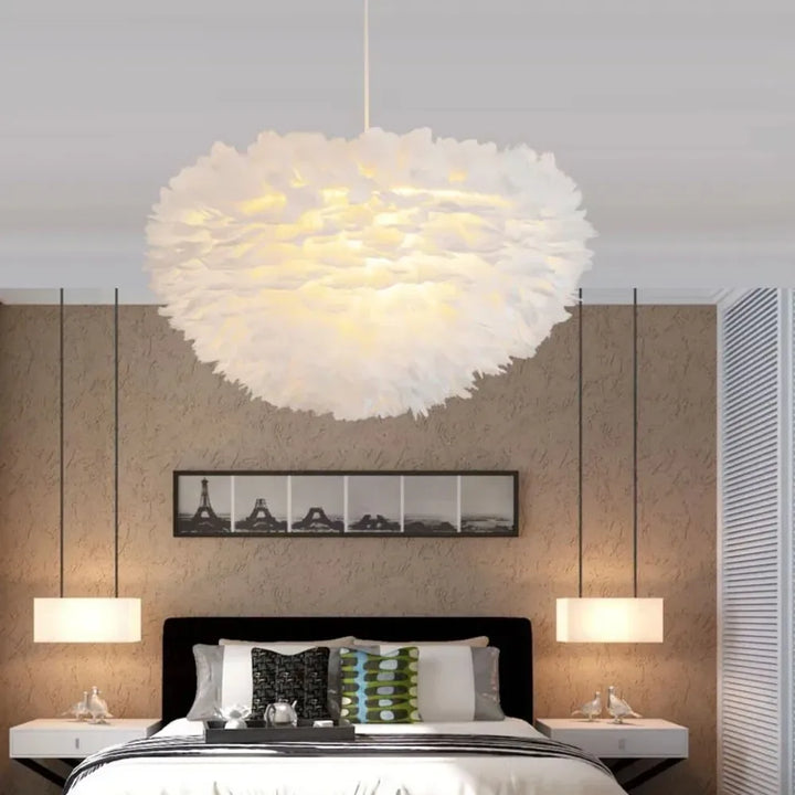 BowLift | Scandinavian Feathers Pendant Lamp with Modern LED