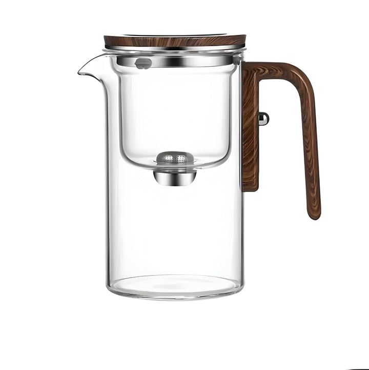 TranquilSip Teekanne – Magnetic Switch Filter Glass Teapot | Bowlift