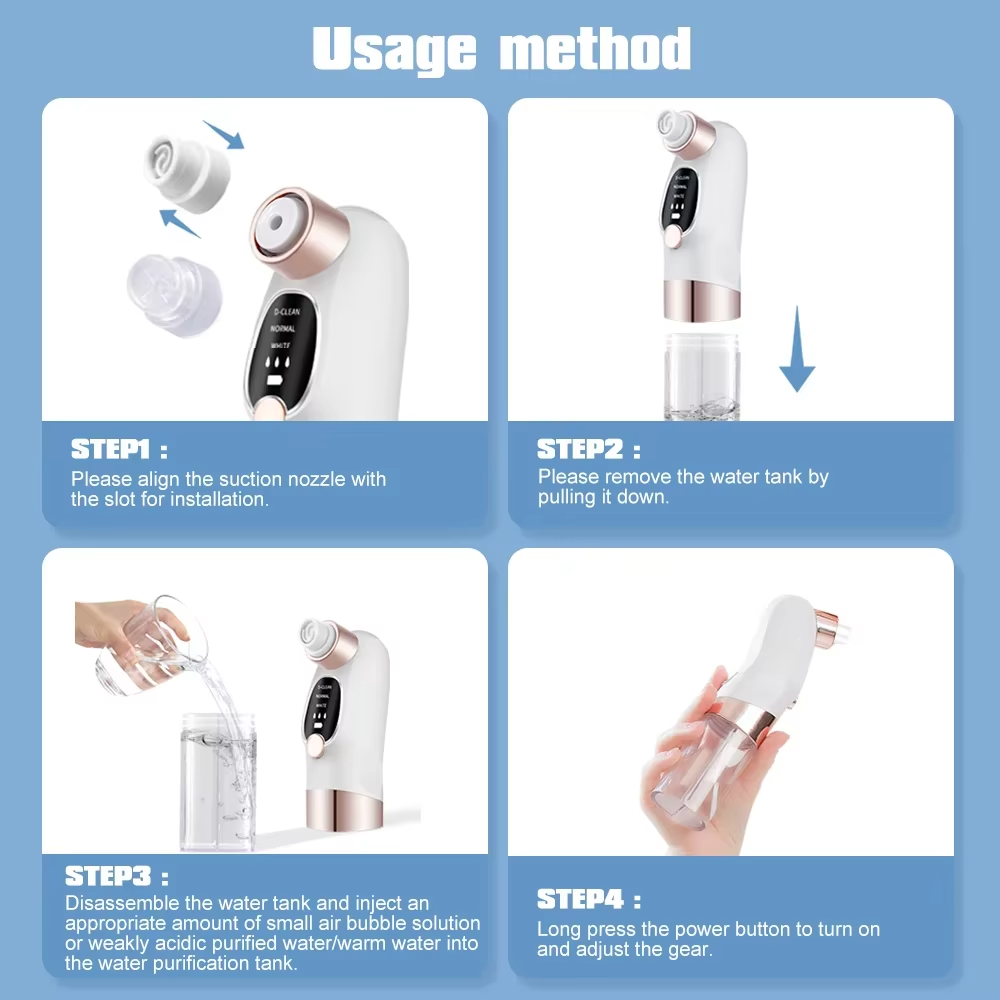 BowLift | Electric Bubble Blackhead Remover with USB Rechargeable Suction and Water Cycle Technology