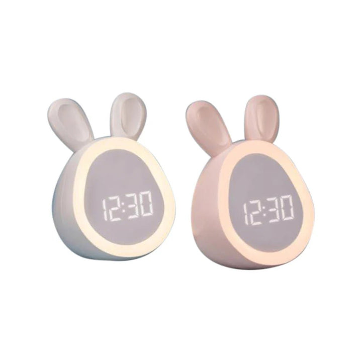 WakkerKonijn – Children's alarm clock with LED night light and playful bunny design | Bowlift