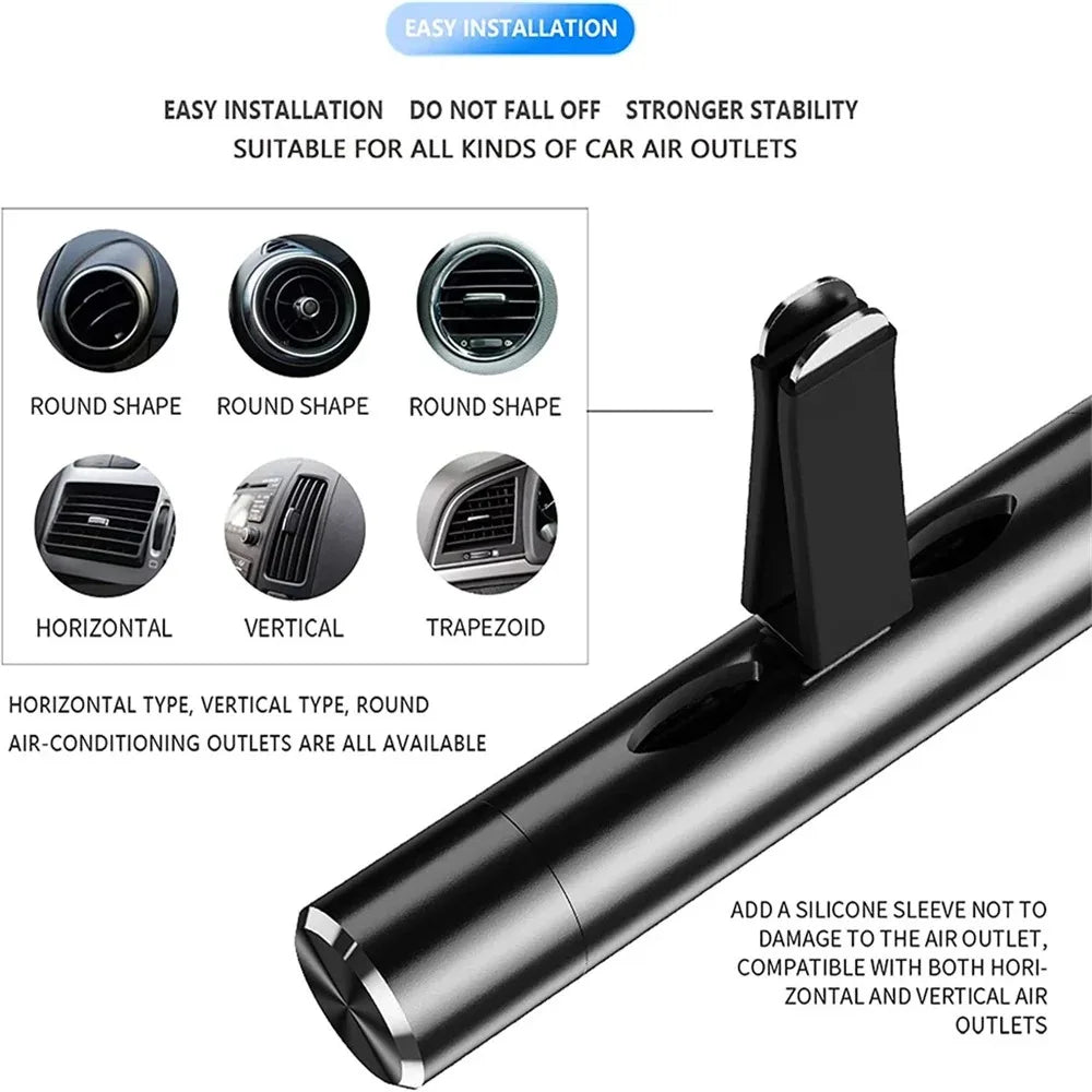 BowLift | Brisano Car Fragrance Clip | Natural & Refillable | Metal Housing & Fragrance Control | For Air Vents