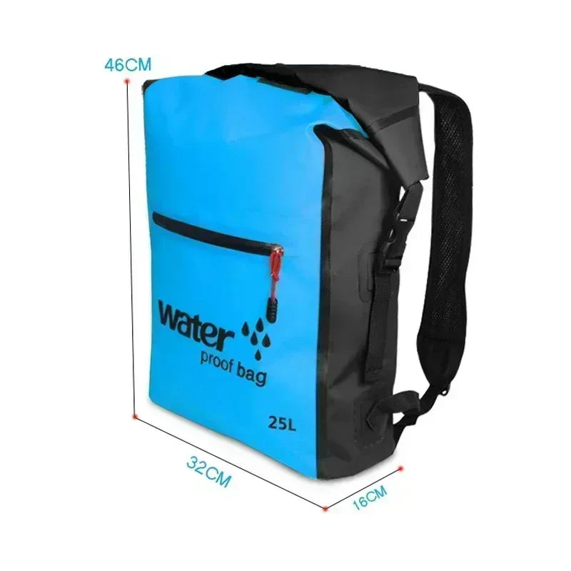 BowLift | Waterproof Backpack AquaDryX 25L | Floating Dry Bag | Rolltop & Breathable | Ideal for Kayaking, Trekking & Outdoor