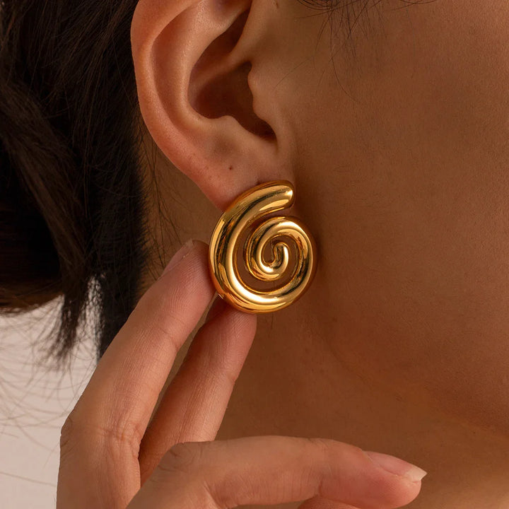 BowLift | 18k Polished Spiral Earrings
