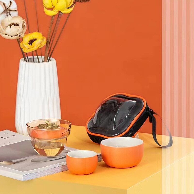 Mini Pumpkin Ceramic Teapot Set | Bowlift