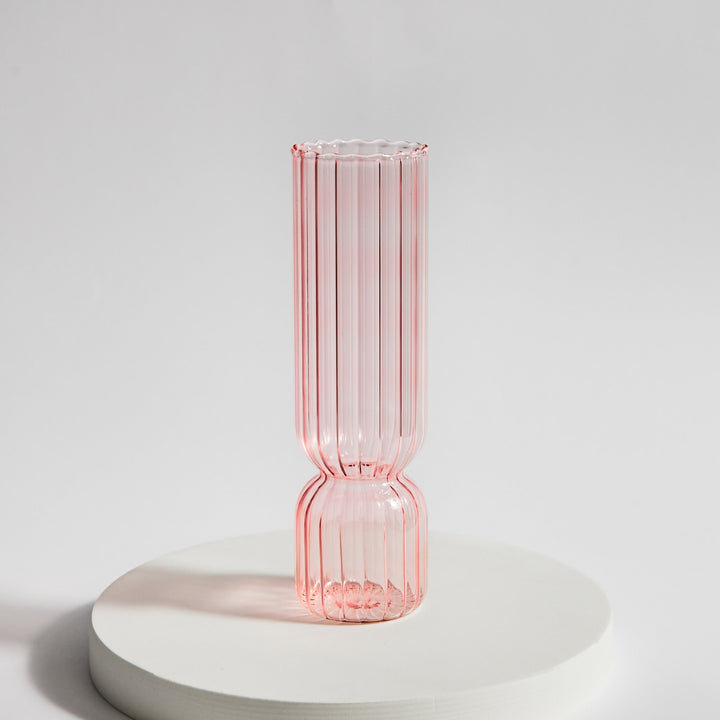 Scallop Cylinder Glass Vase | Bowlift
