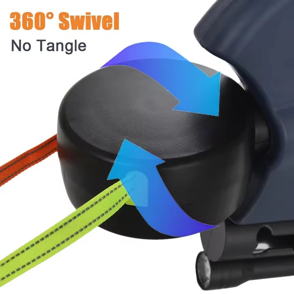 BowLift | Dual Dog Retractable Leash with Built-In Flashlight and Bag Dispenser