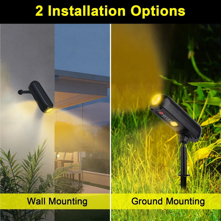 BowLift | Luminoa SolarGlow Solar Garden Spotlight LED | Color Change & Warm White | Waterproof | For Garden, Terrace & Landscape | 6–8 Hours Light Duration