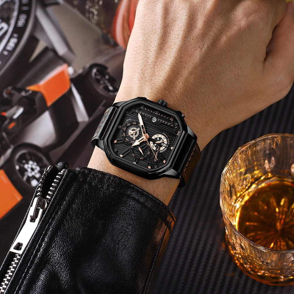 BowLift | Wavefront Timely Square Waterproof Watch