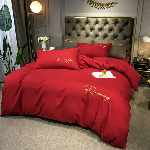 BowLift | EmbroiLux Bedding - Elegant luxury duvet cover with embroidery design