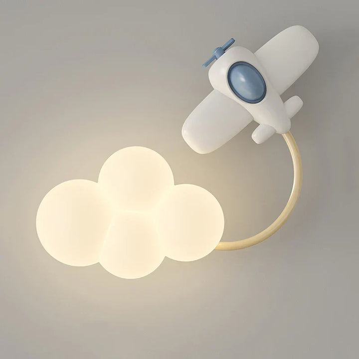 CartoonAirplane Light – Playful Wall Lamp for the Children's Room Bowlift