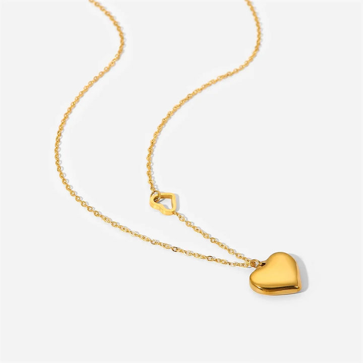 BowLift | Dainty Heart Accented Heart Pendant Necklace