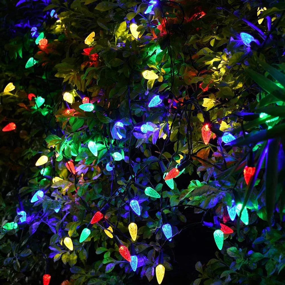 BowLift | SunBerry Solar-Strawberry-Light String | 8 Light Modes | Color Change & Solar Powered | For Garden, Balcony & Christmas