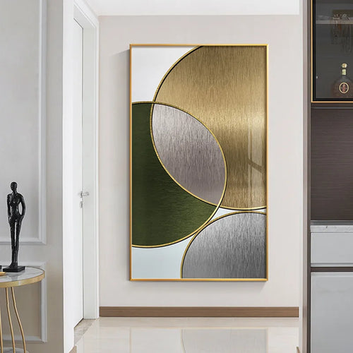Modern Abstract Geometric Circles Wall Art Fine Art Canvas Prints Pictures For Luxury Living Room Dining Room Hotel Bedroom Home Office Art Decor | Bowlift