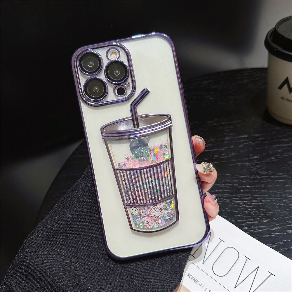 BowLift | Glitter Star Drink Cup iPhone Case