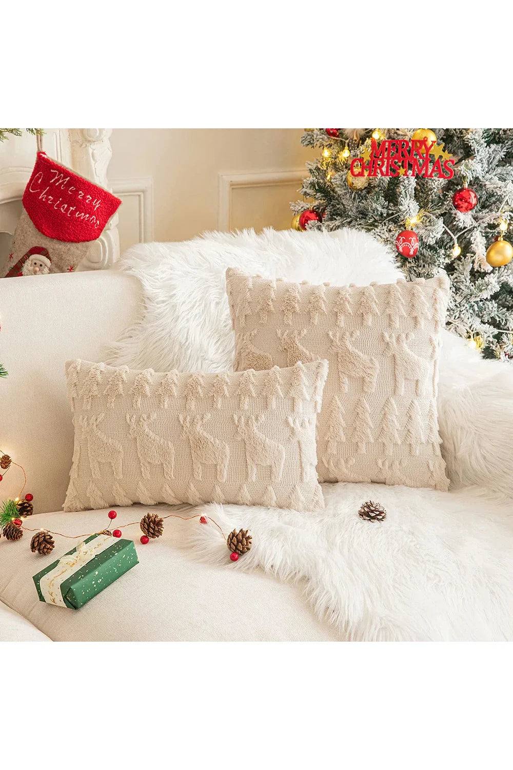 Plush decorative cushion cover | Bowlift