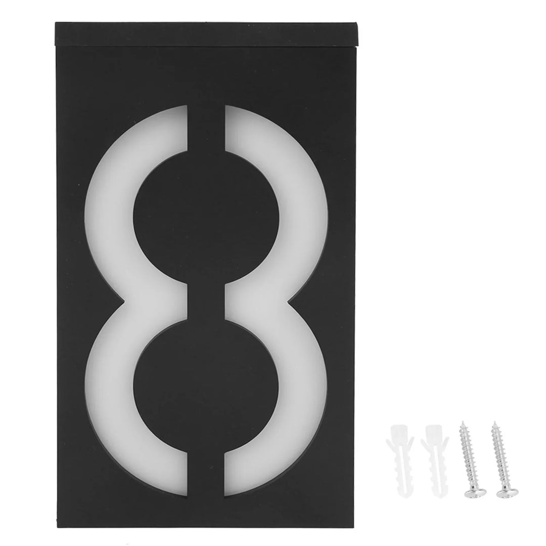 BowLift | Numelux Solar House Number Light | LED Illuminated | Weatherproof IP55 | Automatic Light in Darkness
