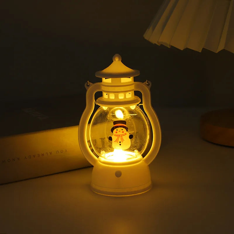 Mini Christmas lamp with LED lighting - Portable decorative lantern for festive decoration, winter & Christmas season | Bowlift