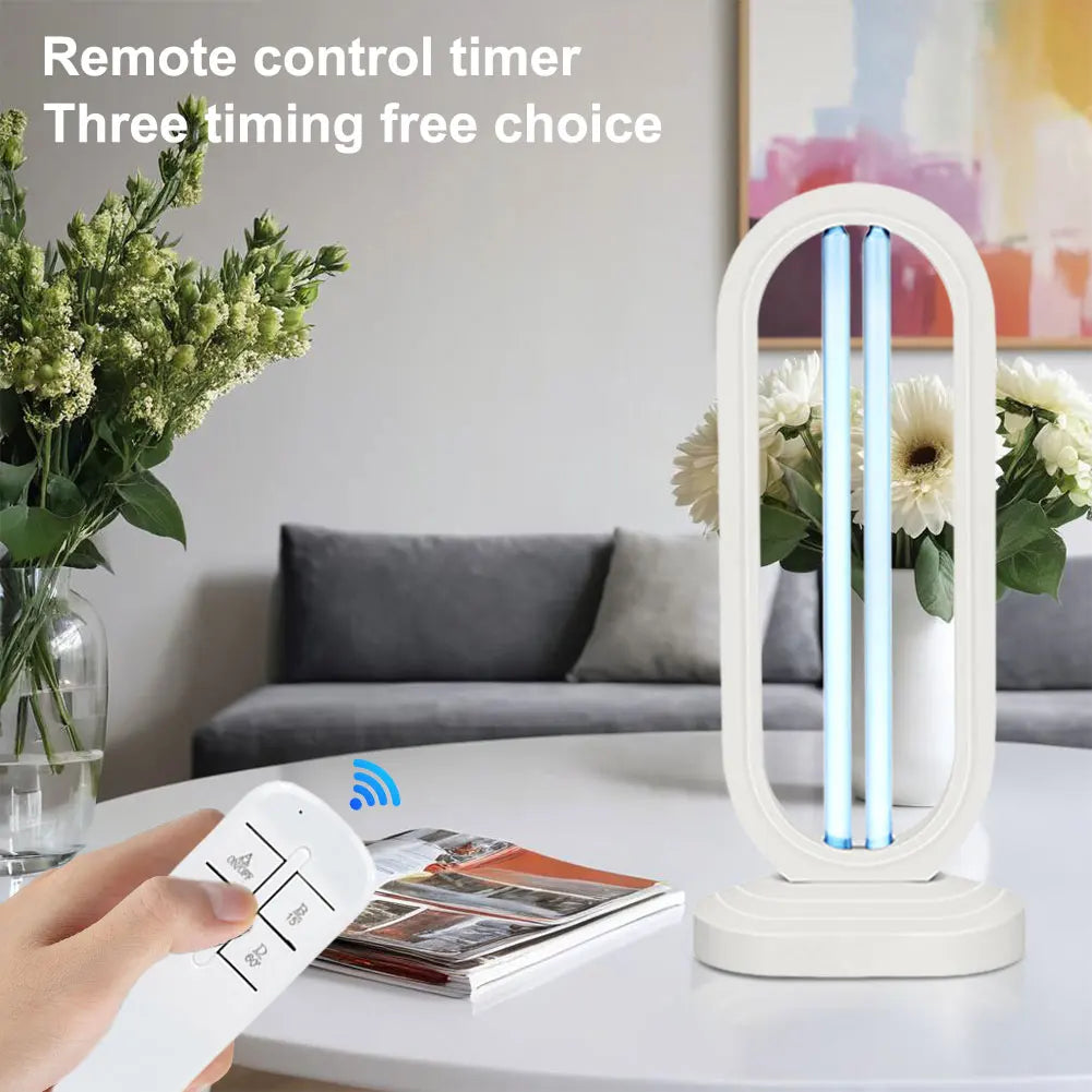 BowLift | Purevia UV-C Disinfection Lamp | 38W | With Remote Control & 3 Timer Levels | UV + Ozone | 41.5 × 18 cm