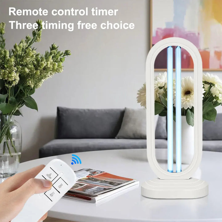BowLift | Purevia UV-C Disinfection Lamp | 38W | With Remote Control & 3 Timer Levels | UV + Ozone | 41.5 × 18 cm