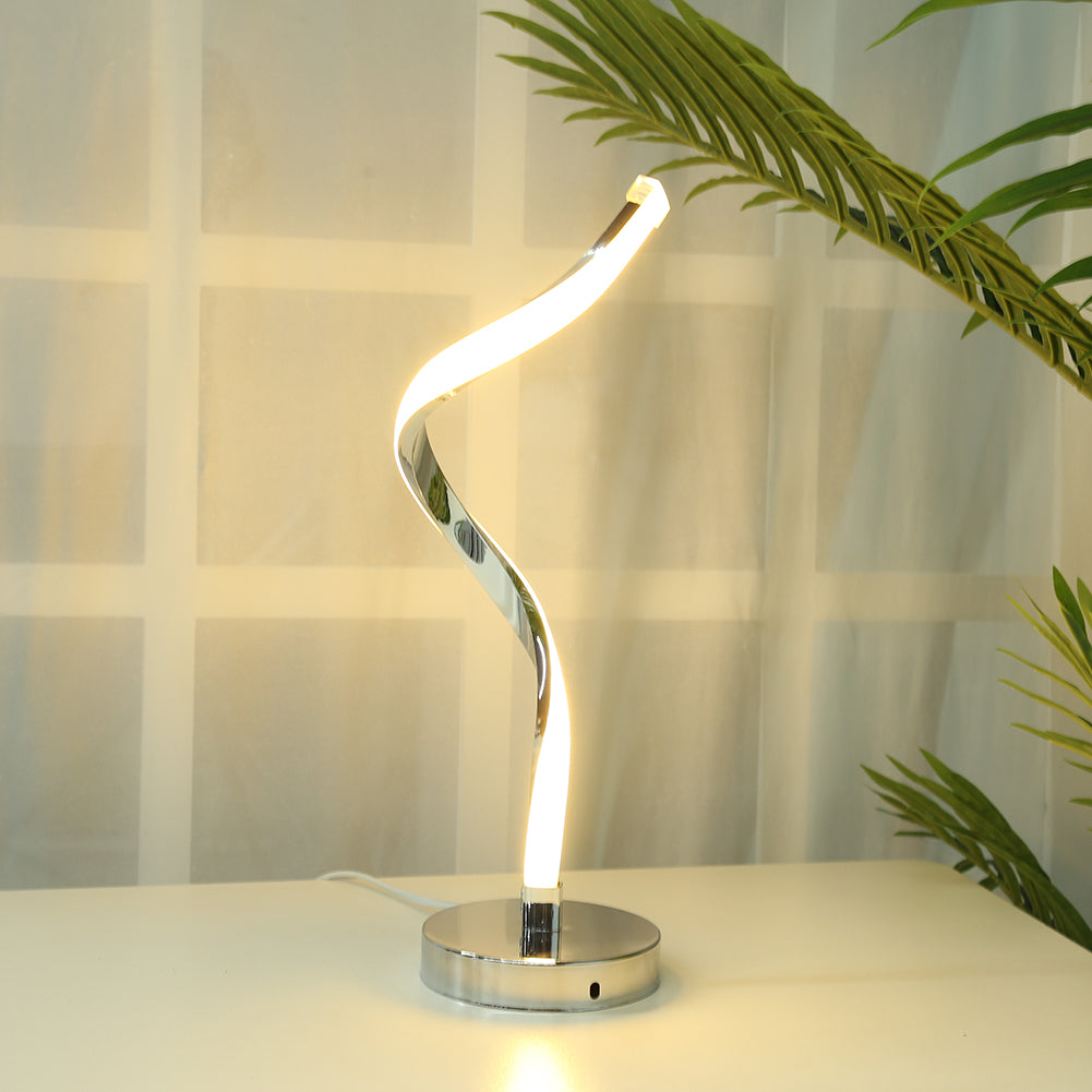 BowLift | SpiralGlow – LED Desk Lamp with Spiral Design for Bedroom